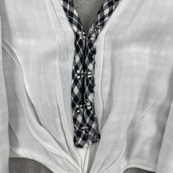 Abercrombie & Fitch Black and White Checkered Midi Dress - Picture 10 of 16